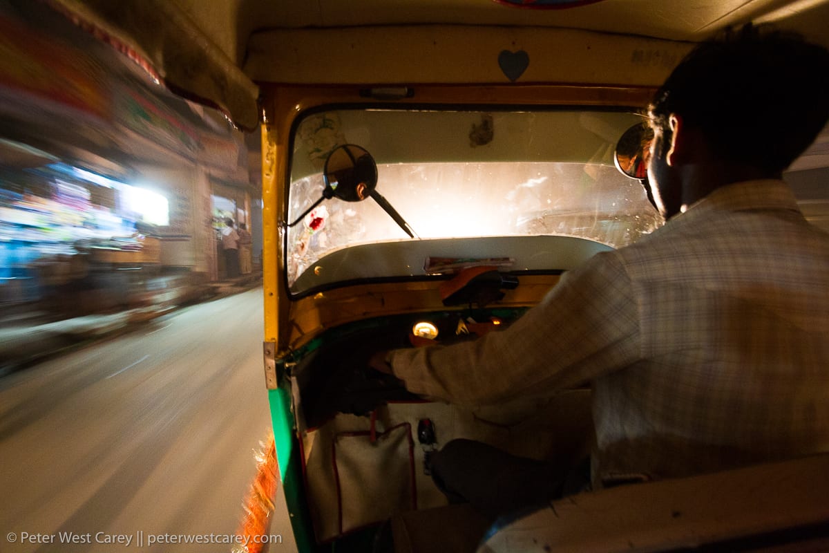 Speeding Through The Night Streets Of Varanasi