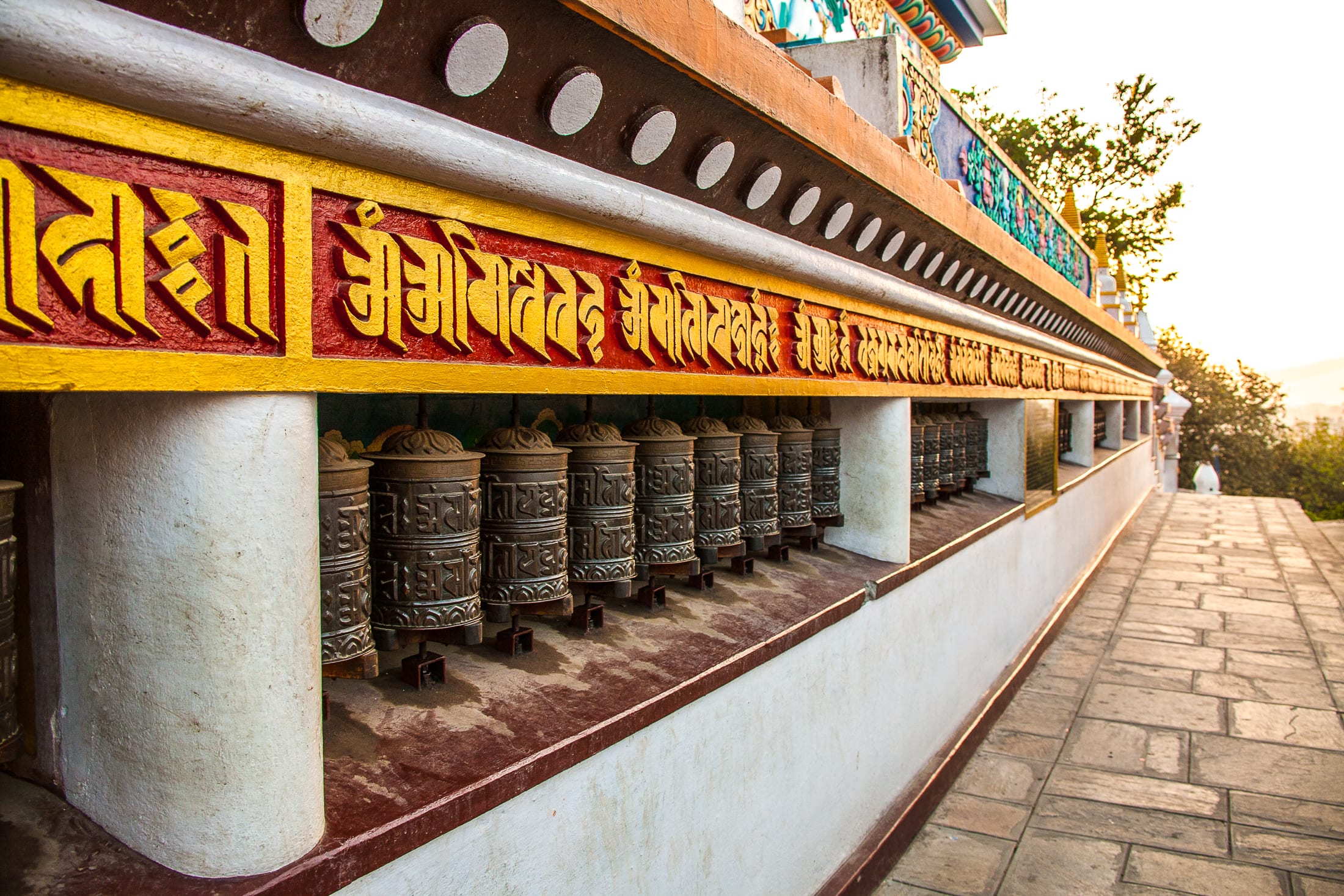 Prayer Wheel Wall, Kathmandu, Nepal