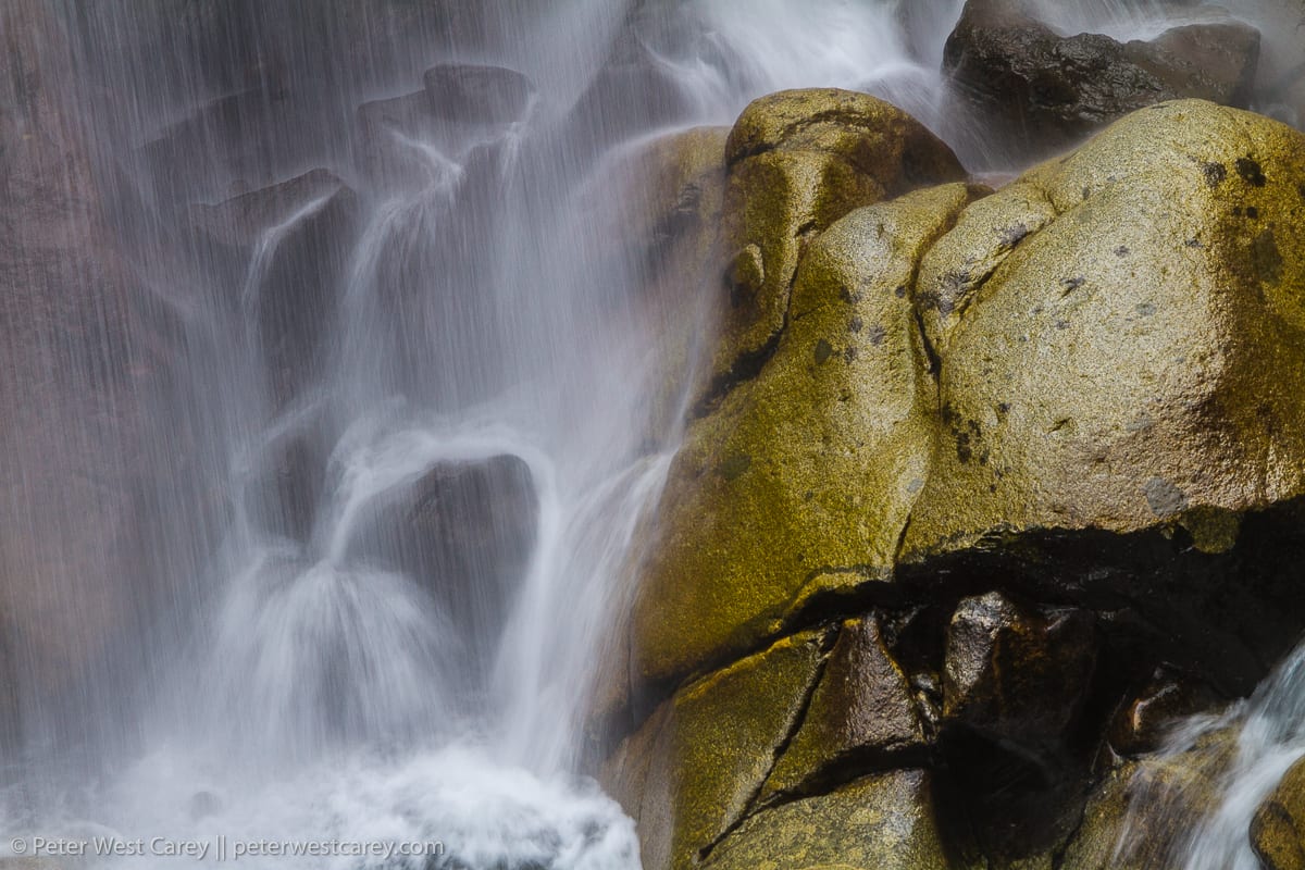Close-up of waterfall – USA
