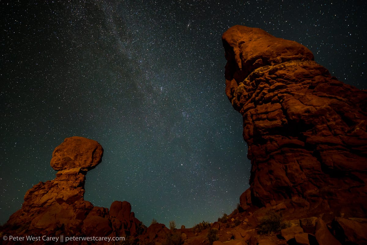 The Milky Way Over Balanced Rock, Arches National Park, Utah, US