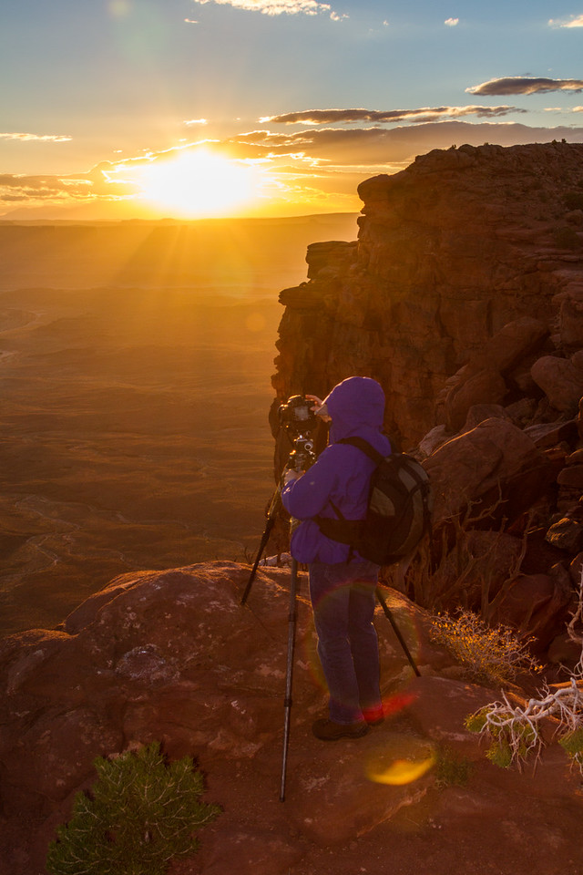 Tourist taking photographs at Utah – USA
