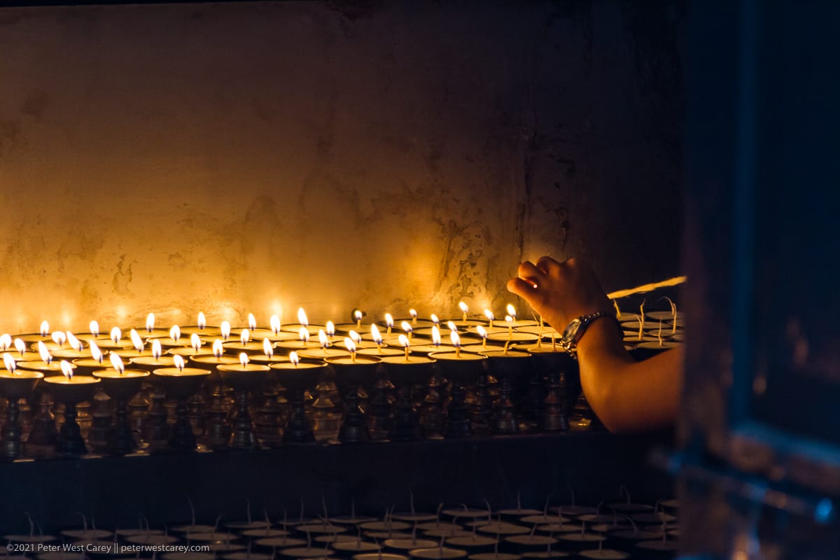 Candle Lighting, Kathmandu, Nepal, Asia